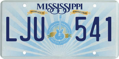 MS license plate LJU541