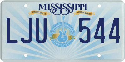 MS license plate LJU544
