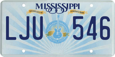 MS license plate LJU546
