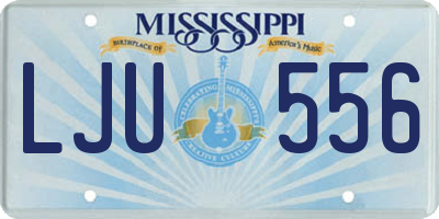 MS license plate LJU556