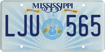 MS license plate LJU565