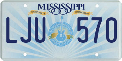 MS license plate LJU570