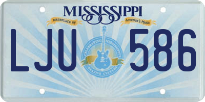MS license plate LJU586