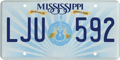 MS license plate LJU592