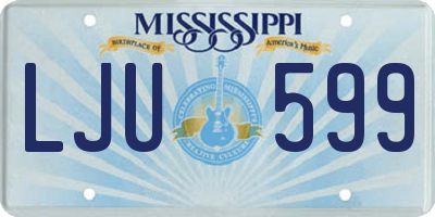 MS license plate LJU599