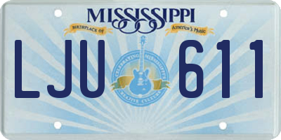 MS license plate LJU611