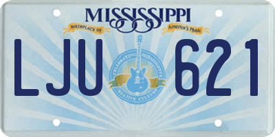 MS license plate LJU621