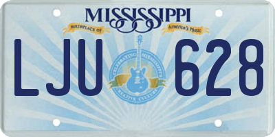 MS license plate LJU628