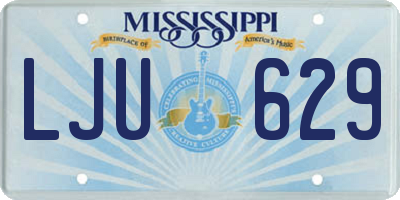 MS license plate LJU629