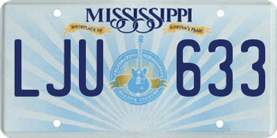 MS license plate LJU633