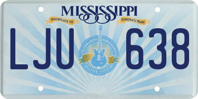 MS license plate LJU638