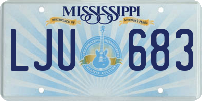 MS license plate LJU683