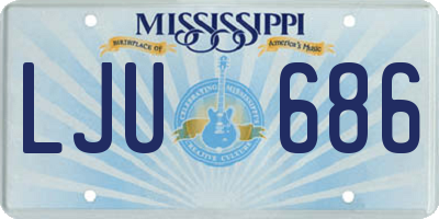 MS license plate LJU686