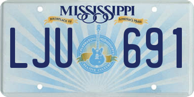 MS license plate LJU691