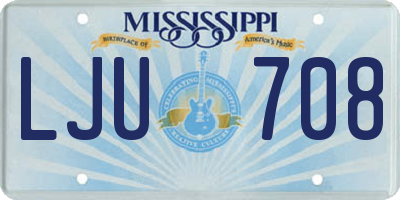 MS license plate LJU708