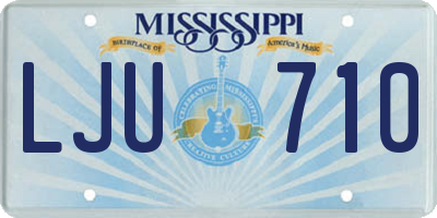 MS license plate LJU710