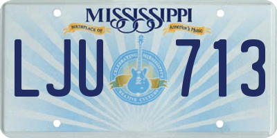 MS license plate LJU713