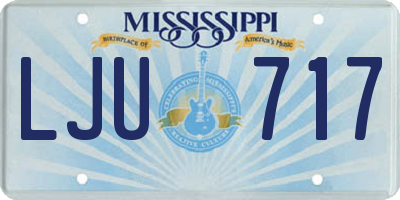 MS license plate LJU717