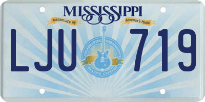 MS license plate LJU719