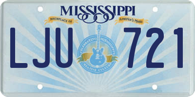 MS license plate LJU721