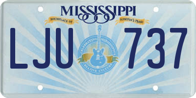 MS license plate LJU737