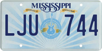 MS license plate LJU744