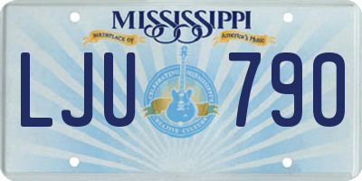 MS license plate LJU790