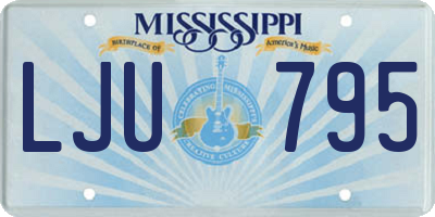MS license plate LJU795