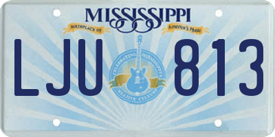 MS license plate LJU813