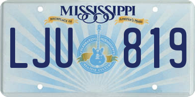 MS license plate LJU819