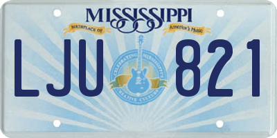 MS license plate LJU821