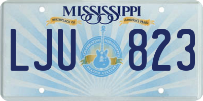 MS license plate LJU823