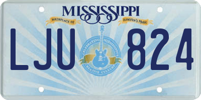 MS license plate LJU824