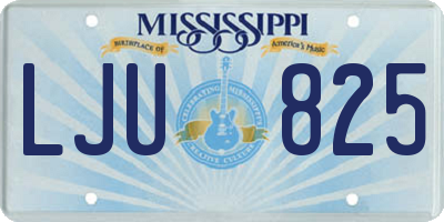 MS license plate LJU825