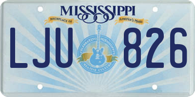 MS license plate LJU826