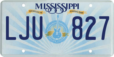 MS license plate LJU827