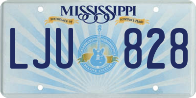 MS license plate LJU828