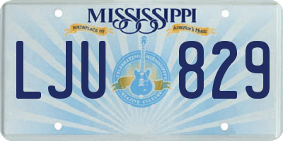 MS license plate LJU829