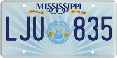 MS license plate LJU835