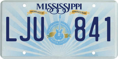 MS license plate LJU841