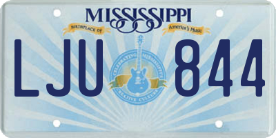 MS license plate LJU844