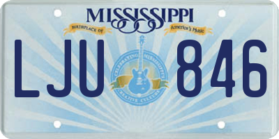 MS license plate LJU846