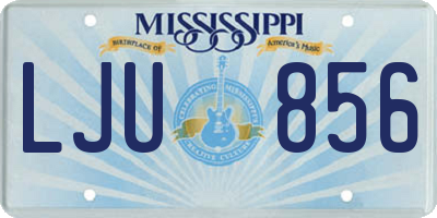 MS license plate LJU856