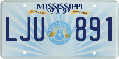 MS license plate LJU891