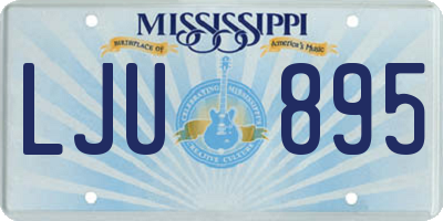 MS license plate LJU895