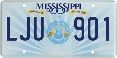MS license plate LJU901