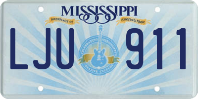 MS license plate LJU911