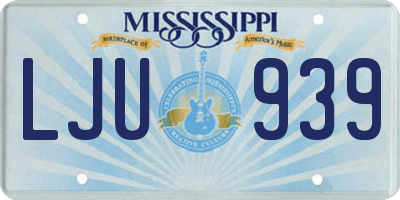 MS license plate LJU939