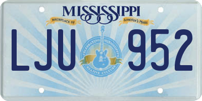 MS license plate LJU952