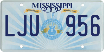 MS license plate LJU956